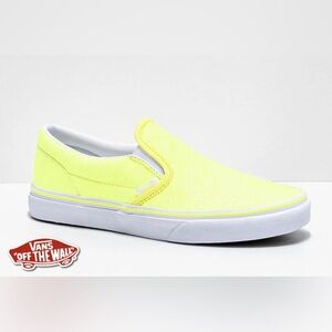 Vans Classic Slip-On Yellow/Neon Glitter Women’s 8.5 / Youth 7 💛
